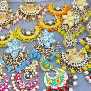 5 Assorted Meenakari Earrings