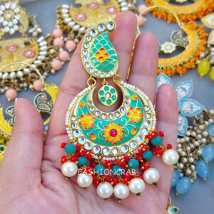 5 Assorted Meenakari Earrings