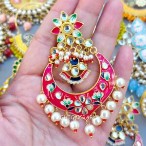5 Assorted Meenakari Earrings