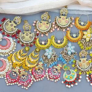 5 Assorted Meenakari Earrings