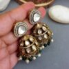 Alia Kundan Jhumka - Green