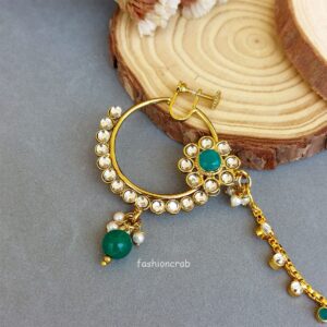 Bridal Nose Ring - Green