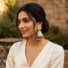 Heavy Earrings - White Jhumka