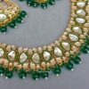 Kundan Bridal Necklace Set for Wedding - Green