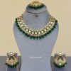 Kundan Bridal Necklace Set for Wedding - Green