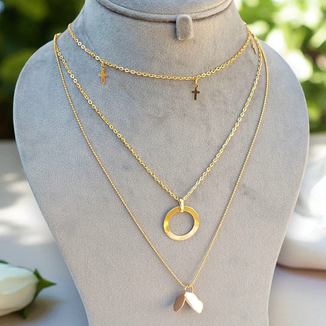 Layer Chain Necklace Set