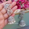 Lisa American Diamond Earrings - White Rodium