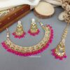 Maya Kundan Choker Set - Pink