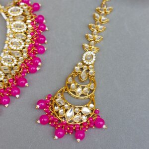 Maya Kundan Choker Set - Pink