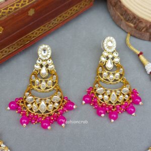 Maya Kundan Choker Set - Pink