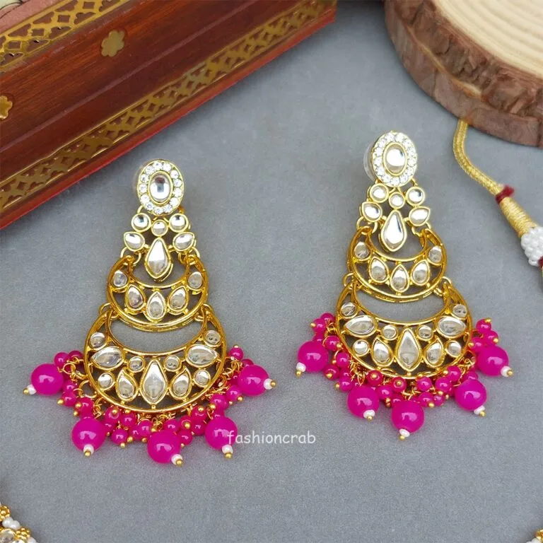 Maya Kundan Choker Set - Pink