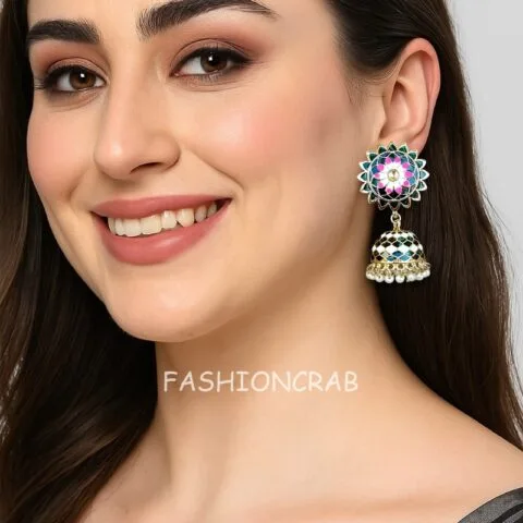 Myra Emerald Green Jhumka Earring