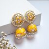 Nayanthara Jhumka Earrings Yellow