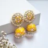 Nayanthara Jhumka Earrings Yellow Nayanthara Jhumka Earrings Yellow