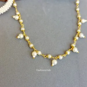 Nose Pin with Pearl Chain