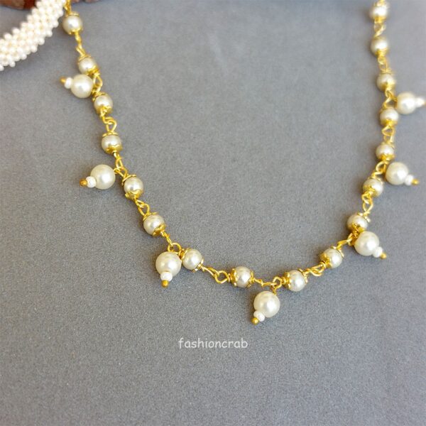 Nose Pin with Pearl Chain