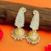 Orange Meenakari Long Jhumka Earring