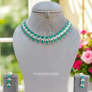 Peacock Green Necklace Set