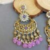 Priyanka Chandbali Earrings - Lavender-01 Priyanka Chandbali Earrings - Lavender