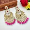 Priyanka Chandbali Earrings - Pink