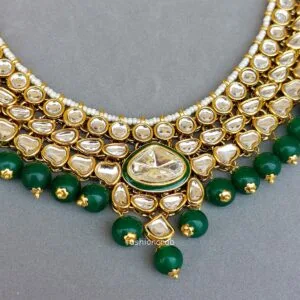 Sakshi Green Kundan Necklace