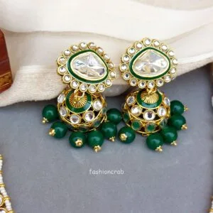 Sakshi Green Kundan Necklace