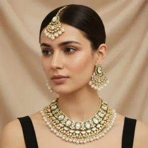 Sakshi White Kundan Necklace