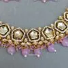 Sana Kundan Necklace Set - Lavender