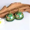 Traditional Green Jhumka Earring-01 Traditional Green Jhumka Earring