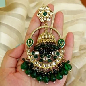 Vaani Jhumka Earrings - Green