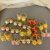 5 Assorted Meenakari Hoop Jhumka Earrings