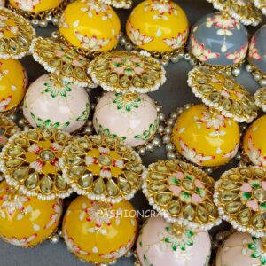 5 Assorted Meenakari Jhumka Earrings - Earrings Combo Set of 5