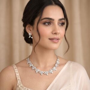 CZ Necklace Set for Wedding