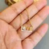 Golden Colour Love Pendant Chain for Girlfriend-06