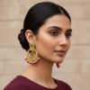 Maroon Chandbali Earrings