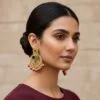 Maroon Chandbali Earrings Maroon Chandbali Earrings