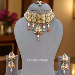 Multicolor Jadau Choker Necklace