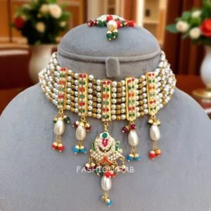 Multicolor Jadau Choker Necklace