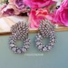AD Earrings - White Stone