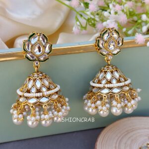Aaliya Maangtikka and Earrings Set - White