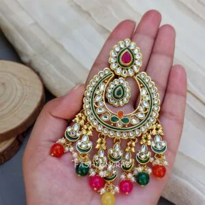 Aashi Kundan Earrings - Multicolor