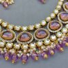 Ahana Pearl Necklace Set - Lavender