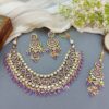 Ahana Pearl Necklace Set - Lavender