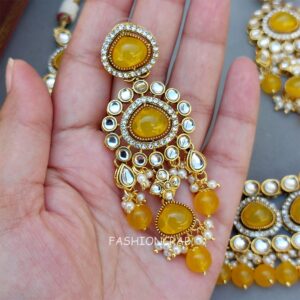 Ahana Pearl Necklace Set - Yellow