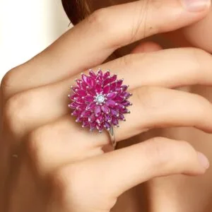 Alice Adjustable Pink Ring