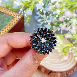 Alice Cocktail Ring - Black