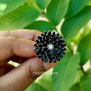 Alice Cocktail Ring - Black