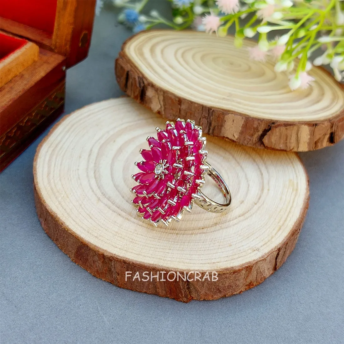 Alice Cocktail Ring - Pink