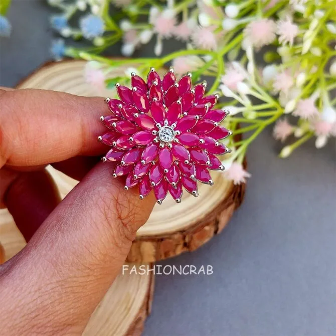 Alice Cocktail Ring - Pink