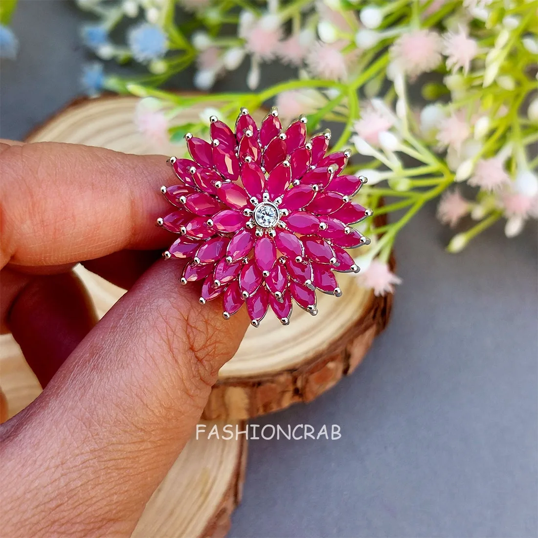 Alice Cocktail Ring - Pink